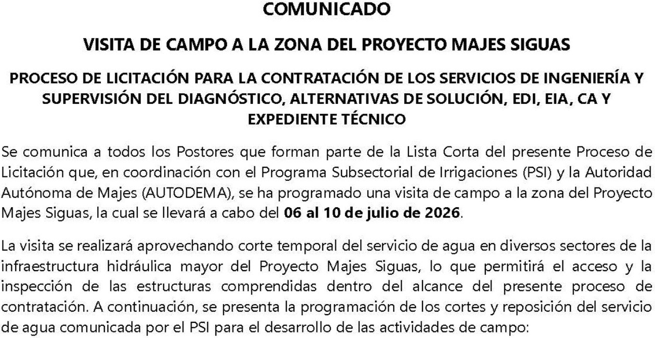 comunicado